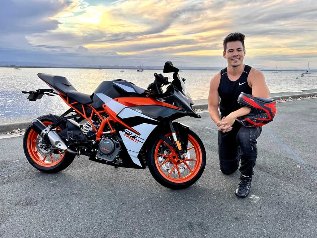 James and his 2017 KTM RC 390